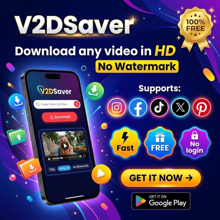 Facebook Downloader inside V2DSaver App